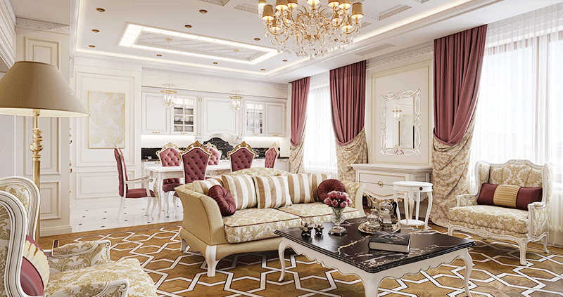 Top 10 mẫu thiết kế nội thất chung cư Tân cổ điển đẹp tại Việt Nam