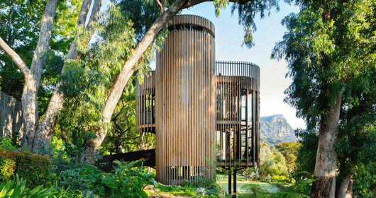 Review căn nhà bằng gỗ có kiến trúc độc lạ giữa rừng cây ở Nam Phi