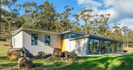 Review ngôi nhà mái bằng có thiết kế đẹp trên hòn đảo Bruny nước Úc