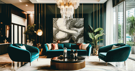 Biến hóa phòng khách đậm chất Art Deco: Những ý tưởng Đẹp - Độc - Chất