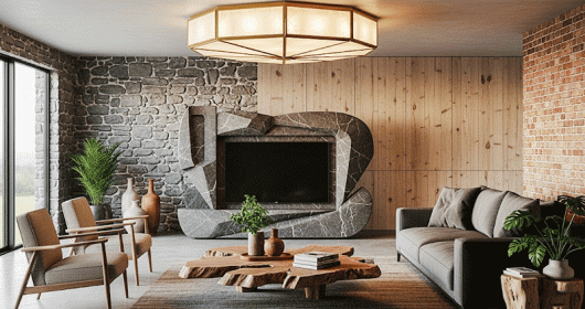 Những ý tưởng thiết kế phòng khách Mid-Century Modern: Mộc – Trầm – Đầy cá tính