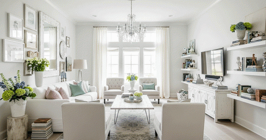 Những ý tưởng giúp phòng khách Shabby Chic mềm mại mà có chất