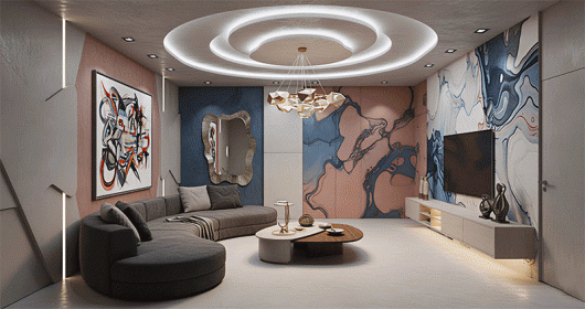 Sáng tạo không giới hạn với ý tưởng thiết kế phòng khách Avant-Garde độc đáo