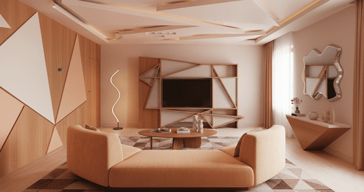 Tuyệt đỉnh phá cách với ý tưởng thiết kế phòng khách Postmodernism đầy cá tính