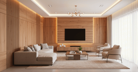 Phòng khách bừng sáng với những ý tưởng trang trí tường mới lạ