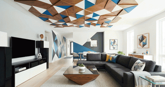 Phá bỏ mọi giới hạn với 10 ý tưởng trần phòng khách đầy tính nghệ thuật