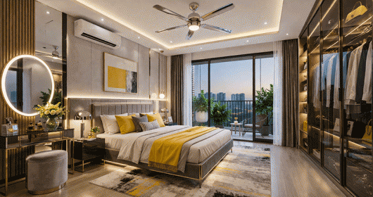 Ý tưởng biến hóa phòng ngủ với sắc vàng chanh tươi sáng