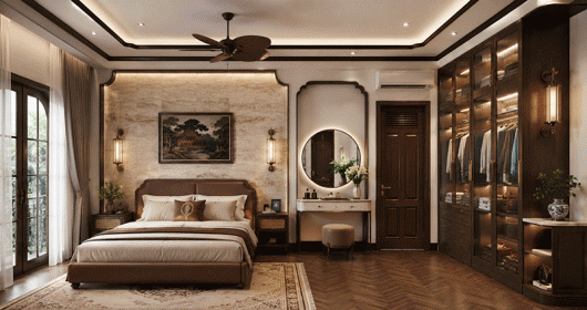 Ý tưởng phòng ngủ Indochine: Giao thoa tinh hoa Á – Âu đầy mê hoặc