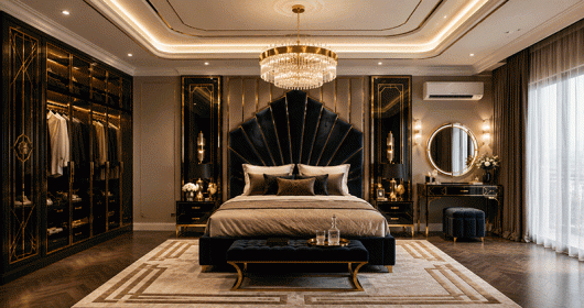 Phòng ngủ Art Deco: Ý tưởng thiết kế sang trọng vượt thời gian