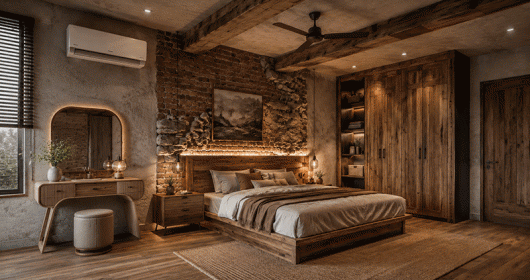 Ý tưởng thiết kế phòng ngủ Rustic: Không gian mộc mạc đầy cá tính