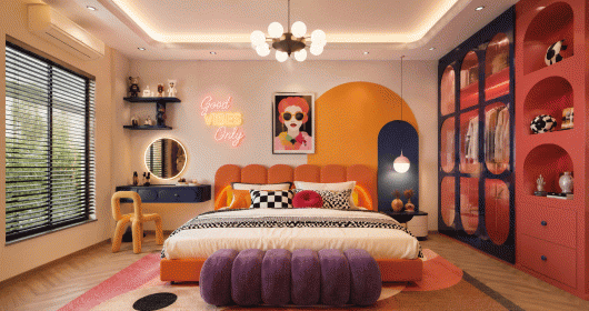 Ý tưởng phòng ngủ funky: Bùng nổ cá tính với thiết kế độc đáo