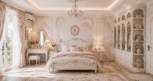Thiết kế phòng ngủ Shabby Chic: Ý tưởng ngọt ngào đậm chất châu Âu