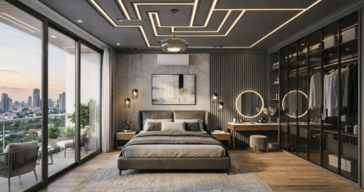 Ý tưởng thiết kế phòng ngủ Xám - Trắng: Thanh lịch và đẳng cấp
